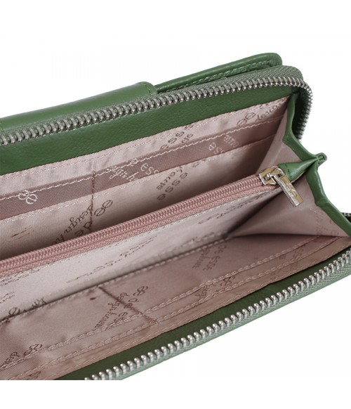 Женский кожаный кошелек de esse зеленый LC14621-GD89 Женский кожаный кошелек de esse зеленый LC14621-GD89