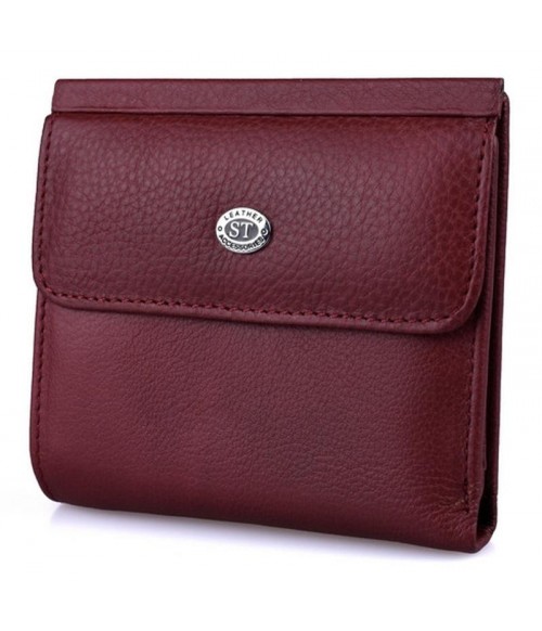 Кошелек женский ST Leather Accessories бордовый Кошелек женский ST Leather Accessories бордовый