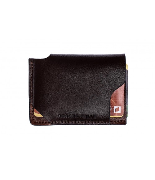 Кожаный мужской кардхолдер CardCase коричневый / терракот Кожаный мужской кардхолдер CardCase коричневый / терракот