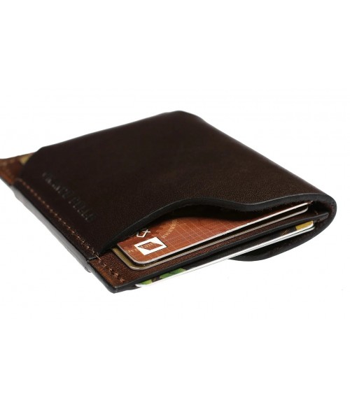 Кожаный мужской кардхолдер CardCase коричневый / терракот Кожаный мужской кардхолдер CardCase коричневый / терракот