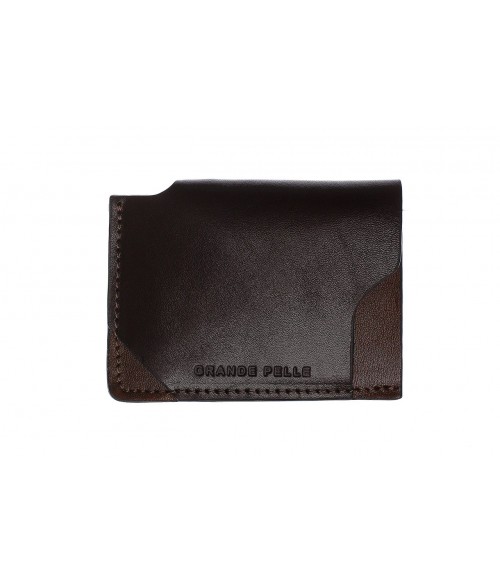 Кожаный мужской кардхолдер CardCase коричневый / терракот Кожаный мужской кардхолдер CardCase коричневый / терракот