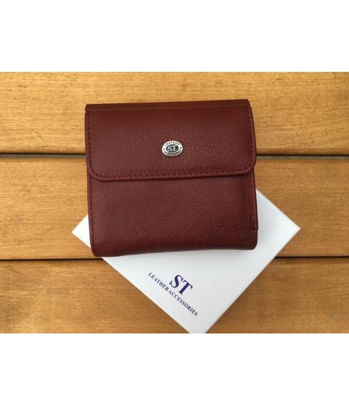 Кошелек женский ST Leather Accessories бордовый Кошелек женский ST Leather Accessories бордовый