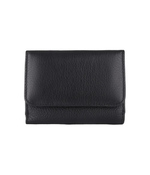 Компактный кожаный женский кошелек ST Leather Accessories черный Компактный кожаный женский кошелек ST Leather Accessories черный