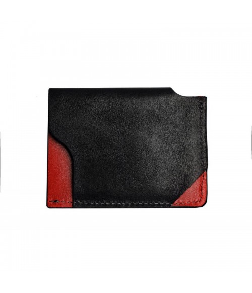Кожаный мужской кардхолдер CardCase черный / красный Кожаный мужской кардхолдер CardCase черный / красный