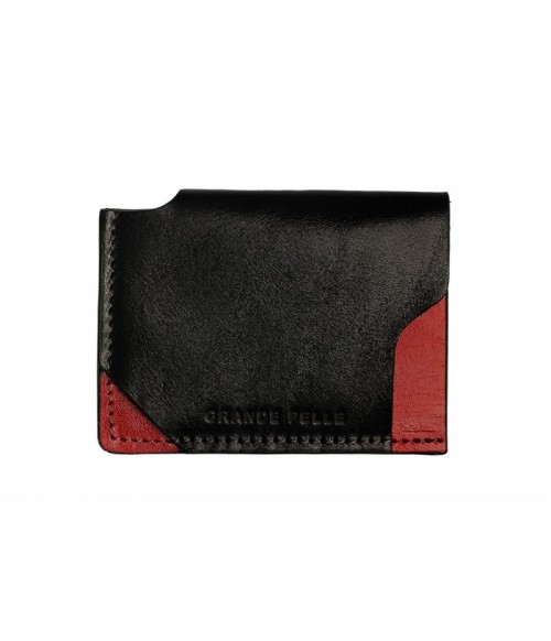 Кожаный мужской кардхолдер CardCase черный / красный Кожаный мужской кардхолдер CardCase черный / красный